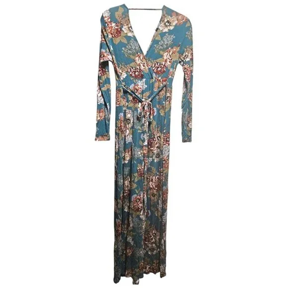 Wmns Motherhood Maternity by Jessica Simpson Floral Maternity Maxi Dress Sz M - Picture 2 of 9